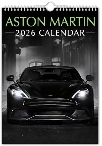 The Calendar King - Aston Wandkalender 2025, Nostalgie/Auto/Oldtimer/Weihnachten/Geburtstag/Geschenkidee/Geschenk/Neuheit/Wichteln/Bürogeschenk (Vollfarbig, A4-Größe)