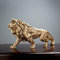 SHZMJL 36,8 cm Löwen-Harz-Ornament, Sammlerstück, Dekoration, Löwen-Statuen, Skulptur für Zuhause, Wohnzimmer, Veranda, Büro, Schreibtisch (Gold, 37 x 10 x 18 cm)