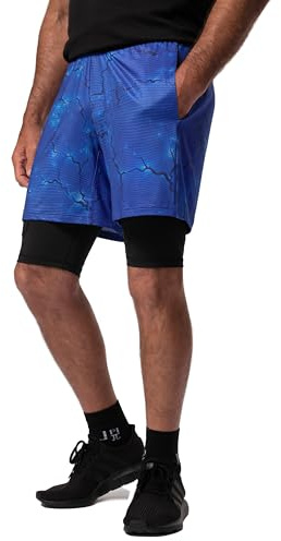 Jay-PI Funktionsbermuda Iron Anvil, Fitness, Quickdry, Alloverprint Royalblau 3XL 828877757-3XL