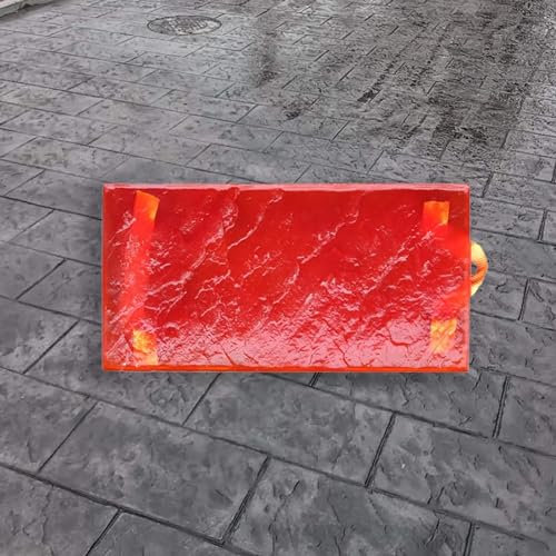 WQZzjm 30 x 60 cm, rechteckige Betonstempelmatten, dekorative Steinmuster-Texturhaut, Betonformen für Gehwege, DIY-Böden, Treppen, Terrassen (2 Stück) (4 Stück)
