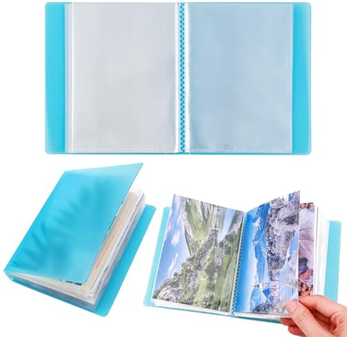 OTCRAFT 40 Seiten/Set A6 Aufkleber Foto Aufbewahrungsalbum; Stempel Stanzformen Aufbewahrungsbuch Organizer Ordner für Postkarten, Aufkleber, Foto, transparente Stempel und Stanzformen, 28,4 x 16,3 cm