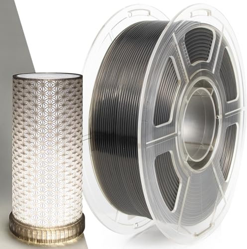 IEMAI PLA Filament 1.75mm 1Kg, Transparent PLA Grau 3D Drucker Filament, Maßgenauigkeit +/- 0,02 mm