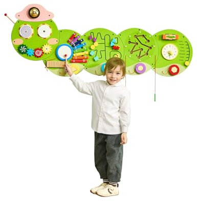 VEVOR Motorikbrett, Aktivitätswand, 12 Spiele, Montessori-Sensorik-Wandspielzeug für Kinder von 3–12 Jahren, Montessori-Lernaktivitätszentrum, ideal für Kleinkinder-Spielzimmer, Kindergarten