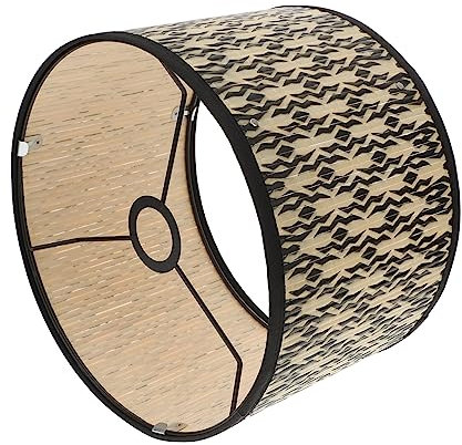 Homoyoyo Bamboo Lampshade for Ceiling Light Geometric Pattern Lamp Cover for Bedroom and Living Decoration