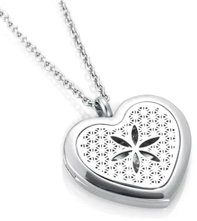 MYPOWER Einfaches Gitter, 30 mm, magnetischer Diffusor-Anhänger, Halskette mit Aromatherapie-Parfüm-Medaillon, ätherisches Öl, Schmuck, kostenlose Pads-AAA_k