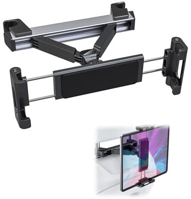 coalwop Support Tablette Voiture Extensible 360° Réglable Support de Tablette de siège de Voiture Antidérapant pour iPad Pro Air Mini Switch Téléphone/Tablettes 4,7-12,9