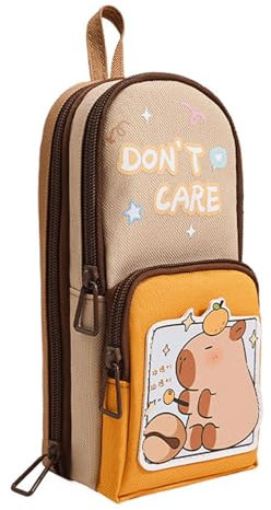 Lerpwige Trousse à crayons haute capacité - Porte-stylo sur pied - Sac de rangement pour pinceaux de maquillage - Organiseur portable, Dd