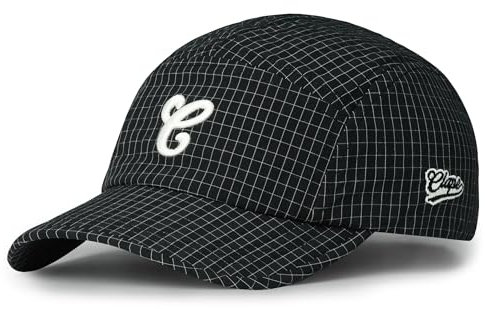 CLAPE Basecap Herren Baseballkappe Damen Karierte Sonnenschutz Schirmmütze Dad Cap Outdoor CAPI Golf Kappe 5 Panel Cap Schwarz Black BSAC2569