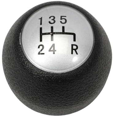 Pomo De Cambio De Marchas para Alfa para Romeo 147 156 GT Perilla De Palanca De Cambios Manual De Plástico ABS con Placa Brillante Negra De 5 Velocidades Pomo Palanca De Cambios Coche