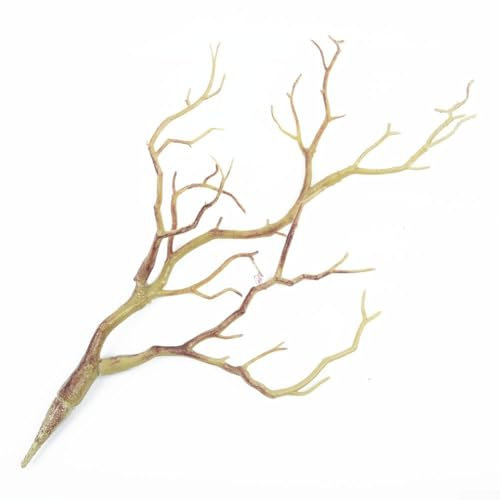Rami di albero essiccati artificiali, 35 cm, rami artistici decorativi, ramoscelli di piante in plastica, rami secchi, decorazione per matrimoni, Natale, feste, casa (caffè)