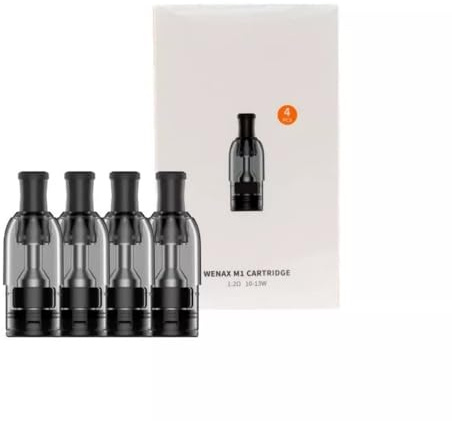 For Geekvape Cartuccia WENAX M1/Cartuccia M1 con filtro Drip Tip/Cartuccia M1 V2 0,8 ohm (14-16 W) 1,2 ohm (10-13 W) 2 ml adatta per WENAX M1/M2/M1 MINI senza nicotina