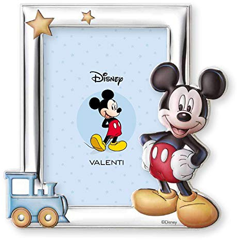 Valenti&Co_Cornice Portafoto Dipinto con Tecnica 3D_Argento_Mickey Mouse_Disney_13x18