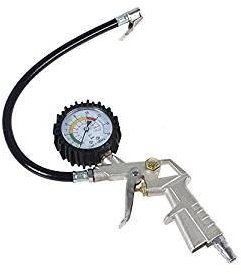 Pistolet pour gonflage de pneumatiques avec jauge de pression pour utilisation avec compresseur d'air