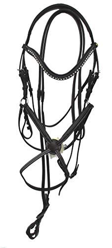 Rhinegold 0 Anatomic Mexican Bridle-Full-Havana Trense, Volle Größe