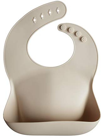 mushie silikon bib für Kinder | Lätzchen mit Auffangschale | BPA frei wasserdicht | Abwaschbar Lätzchen mit verstellae Passform | Sichere & Hochwertige für Kleinkinder & Baby | Shifting Sand