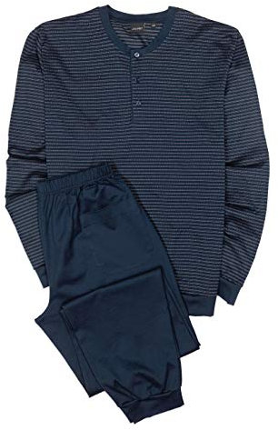 JULIPET Uomo Art. J003N1 Pigiama Lungo Serafino in Cotone Filo di Scozia 100% Cotone (IT 52, 078F)
