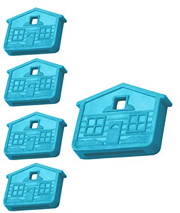 Lucky Line Schlüsselkappen in Hausform für KW1 und SC1 Schlüsselwege, blau, 5 Stück (162305)