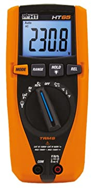 HT Instruments HT65 - Multímetro digital de mano CAT III 1000 V, CAT IV 600 V, indicador (cuentas): 4000