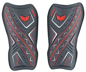 Erima Unisex Jugend X-Plate One Schienbeinschoner (7212202), cool grey/fiery coral, XS