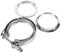 BOROCO Kit de Brida de Abrazadera de Banda en V, kit de Brida de Abrazadera de Banda en V de Acero Inoxidable de 3 Pulgadas para Turbos, Compuertas de Descarga, Válvulas de Soplado, Escapes