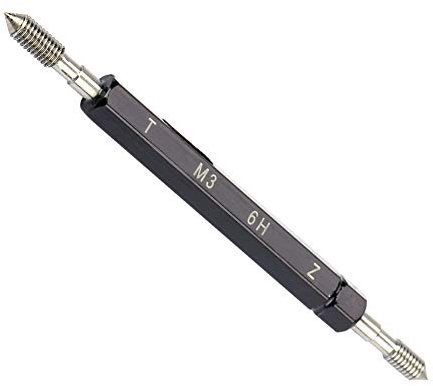 Herramienta de Prueba de Rosca de Paso de Tope de Extremo Doble de Calibre de Acero de Cojinete de Calibre de Tapón de Rosca(M3*0.5)