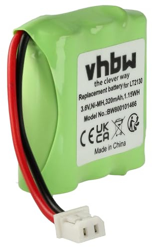 vhbw Akku kompatibel mit Sagem D15T | D10T schnurlos Festnetz Telefon (320 mAh, 3,6 V, NiMH) Grün