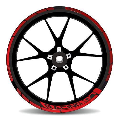 Felgenrand Aufkleber Felgenrandaufkleber reflektierend kompatibel für Yamaha MT-07 Tech Black X787006VA