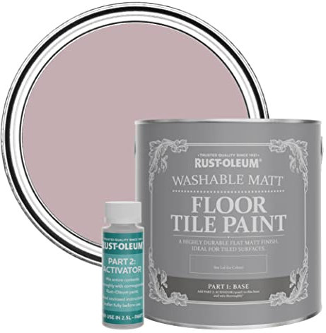 Rust-Oleum Pink Washable Matt Floor Tile Paint - Little Light 2.5L