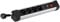 SIMON - Enchufe Múltiple, Regleta de Enchufe Plano, Ladrón de Enchufes con Interruptor, 4 Tomas 16 A 250V + 3 Enchufes USB A, con Protección de Sobretensiones y Cable 1,5 M, Color Aluminio y Negro