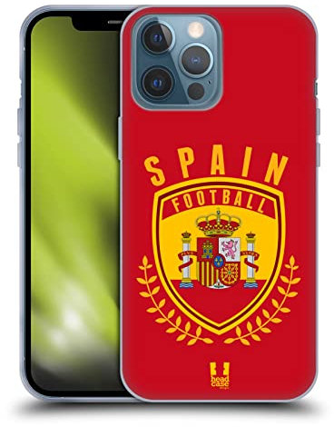 Head Case Designs España Cresta de Fútbol Caso Funda de Gel Suave Compatible con Apple iPhone 13 Pro MAX
