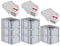 PROREGAL SuperSparSet 8x Eurobox NextGen Economy mit Scharnierdeckel & roten Verschlüssen | Griffe geschlossen | HxBxT 22x30x40cm | 20 Liter | Eurobehälter Transportbox Transportbehälter