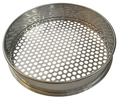 Diam 30cm 304 Stainless Steel Test Sieves Screen Mesh Hole Diameter 1mm-40mm Filte The Fine Powder Sieve Separation Sieve Standard Test Sieve Suitable For Industrial Laboratories 1 Pcs ( Color : 5mm )