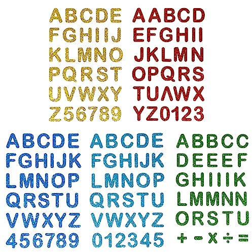 Oblique Unique® 160x Buchstaben Sticker Alphabet ABC Aufkleber Bunt 5 Bögen á 32 Stück für Schuleinführung zum Basteln Spielen Scrapbooking
