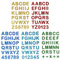 Oblique Unique® 160x Buchstaben Sticker Alphabet ABC Aufkleber Bunt 5 Bögen á 32 Stück für Schuleinführung zum Basteln Spielen Scrapbooking