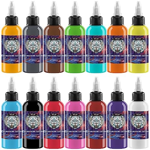 Tattoo Farbe Tattoo-Tinten-Set, 14-teilig, professionelles Tattoofarbe Tattoo Pigment Supplies Tätowierfarbe