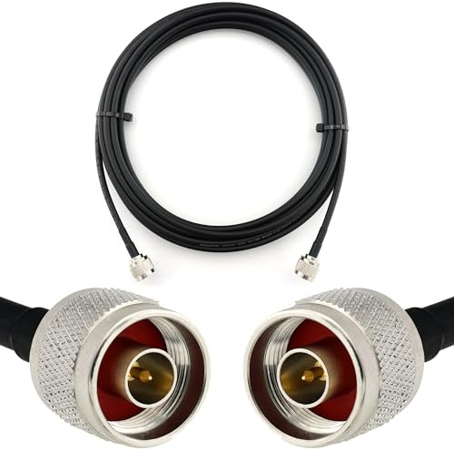 RANGEFUL 15m N Stecker auf N Stecker — HF-240 (LMR 240 Äquivalent) Verlängerung Antennenkabel — für WiFi RF Antenne GSM LTE 4G 5G 6G Router Signalverstärker Lora Ham CB Funk