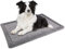 PAGGED Hundehütte für große Hundekäfige, 91,4 cm, Memory-Schaum, weiches Flanell, waschbar, rutschfest, Grau