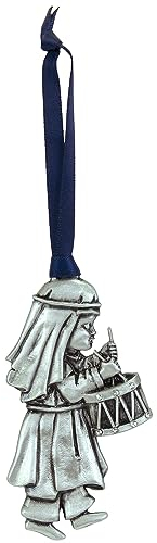Abbey & CA Gift Drummer Boy Weihnachtsdekoration, Metall, 8,9 cm hoch