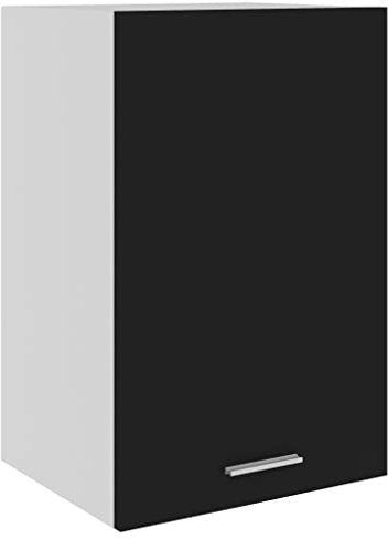 Toshilian Meuble Haut de Cuisine, Armoire de Cuisine Murale élément Haut Armoire Suspendue Noir 39,5x31x60 cm Aggloméré