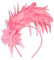 MWOOT Cerchietto Piume, 1920 Fascino Piumato, Rosa Copricapo Piume per Donna, Fiore Artificiale Accessori per capelli per Cocktail Nozze Festa del Tè Decorazione