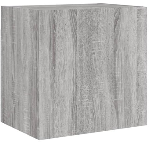 vidaXL TV Wandschrank, TV Schrank mit viel Stauraum, Wandmontage Fernsehschrank Regal, Hängeschrank TV Möbel, Modern, Grau Sonoma Holzwerkstoff