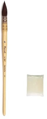 Raphael Serie 803 Aquarelle Pinceau, Petit Gris Pur monté sur Plume Nr. 0 + 1 Savon