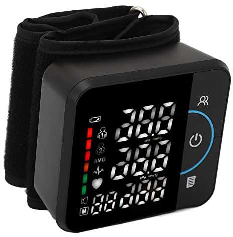 Topyond Wrist Blood Pressure Monitor, Rechargeable Digital LED Display Blood Pressure Monitors Wrist, Multi-User Memory Wearable Blood Pressure Monitor with 180 Readings for Home and Outdoor Use