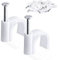 100PCS Round Cable Clips with Storage Box, 12MM Electrical Wall Clip Cable Nail Clips Management, Wire Tidy Clips Pins Cable Tacks for Ethernet, Electrical Cables, Wires