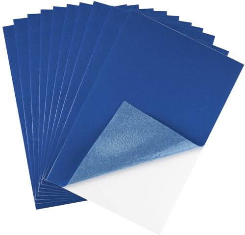 CHRORINE 10 Stück Marineblau Filzstoffbögen, Selbstklebende Filzbögen, 20 x 30 cm, Filzpapier für Kunst und Bastelbedarf