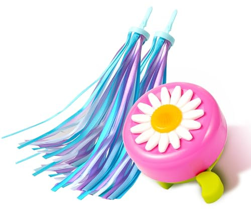 Fahrrad-Quasten-Luftschlangen, Purpurrot Fahrradschlangen mit Fahrradklingel für Kinder, Fahrradlenker, Fahrradgriffe, Moto-Bänder – mehrfarbige Party-Dekorationen für Geburtstagsfeiern, Hochzeiten