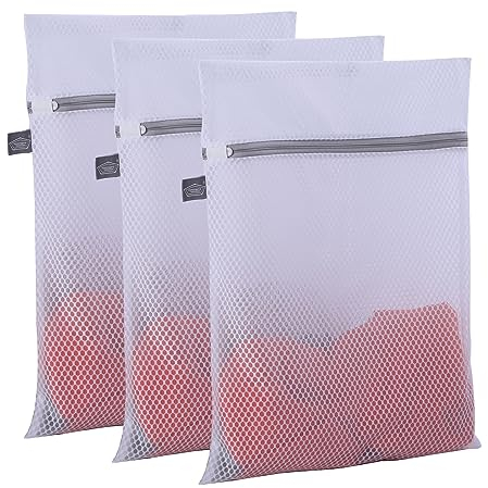 Kimmama Kleiner NetzWäschebeutel, LingerieTasche für Feinwäsche, NetzWaschSack mit Reißverschluss, TrocknerBeutel für Reinigung und Trocknung von Kleidung, BH, Hose, Socke, Spielzeug, Handschuhe