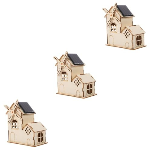 TOYANDONA 3 Sätze wissenschaftliche Experimentiergeräte Vorbau-Kits für Kinder Wissenschaftlicher Baukasten Spielzeug bastelset für Kinder Windräder Windmühlen-Experimentierset Abs