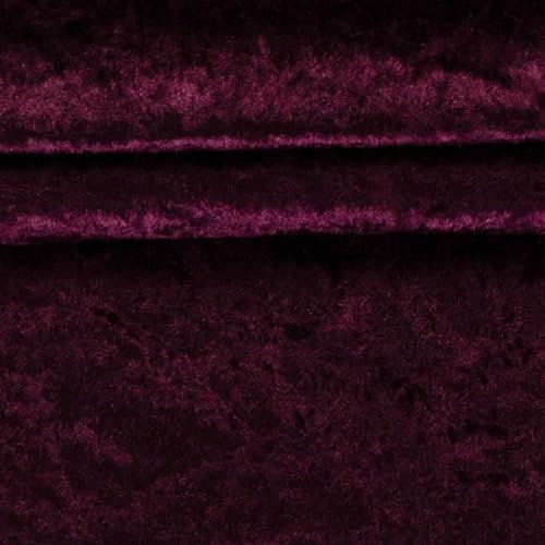 Pannesamt Samt-Stoff ab 0,5m Velvet Dekostoff Kostümstoff Panné Samt glänzend Farbwahl, Farbe:19-1627 bordeaux
