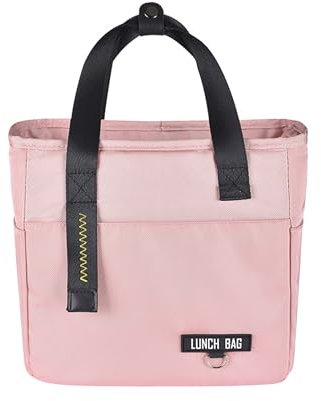 Nanxson Borsa Termica Porta Pranzo Borsa Frigo Isoterma Grande Borsa termica per Uomo Donna Bambino Ufficio per Campeggio Lavoro Scuola (7L,A Rosa)